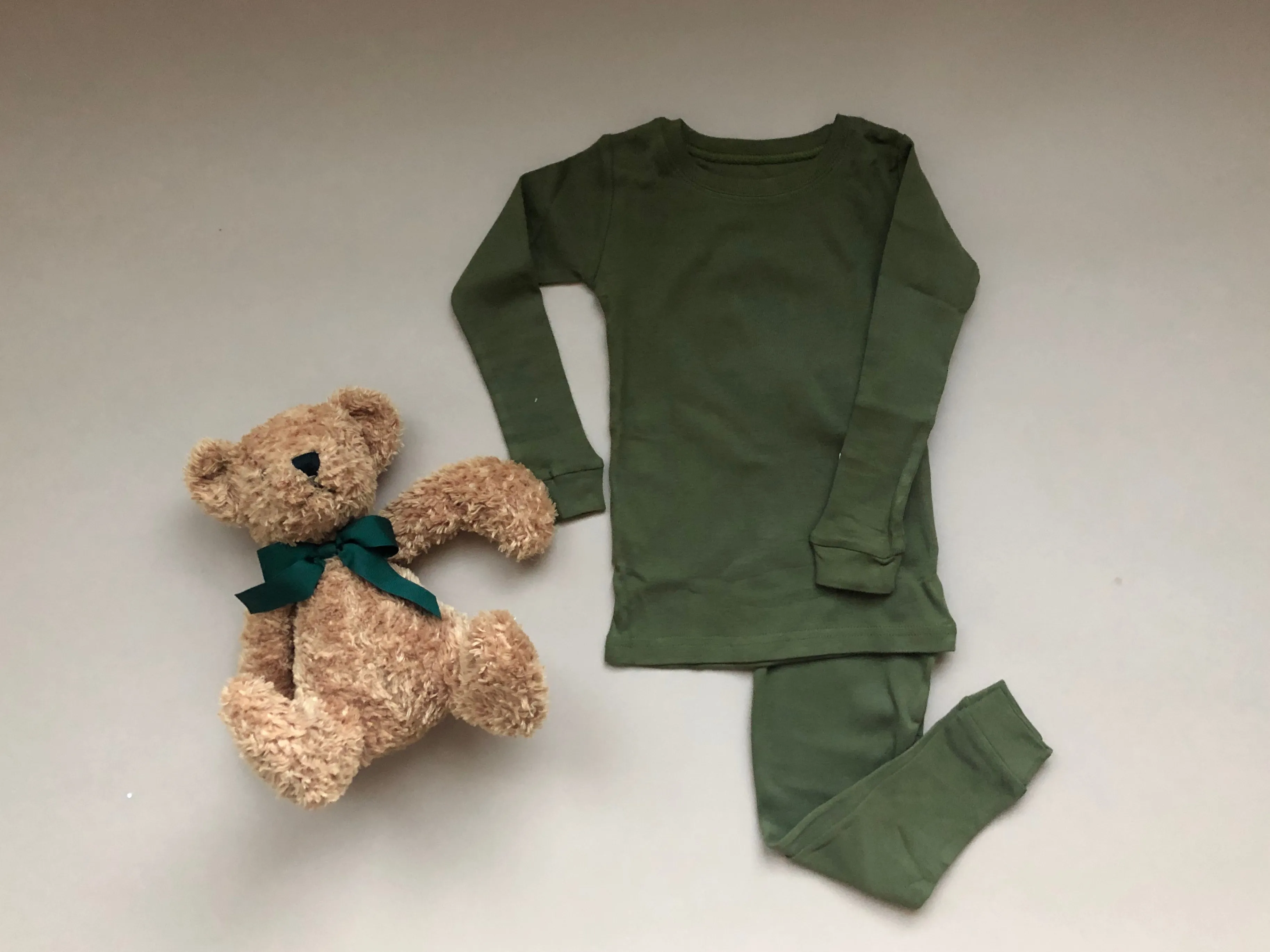 100% Breathable Cotton Pajamas Olive