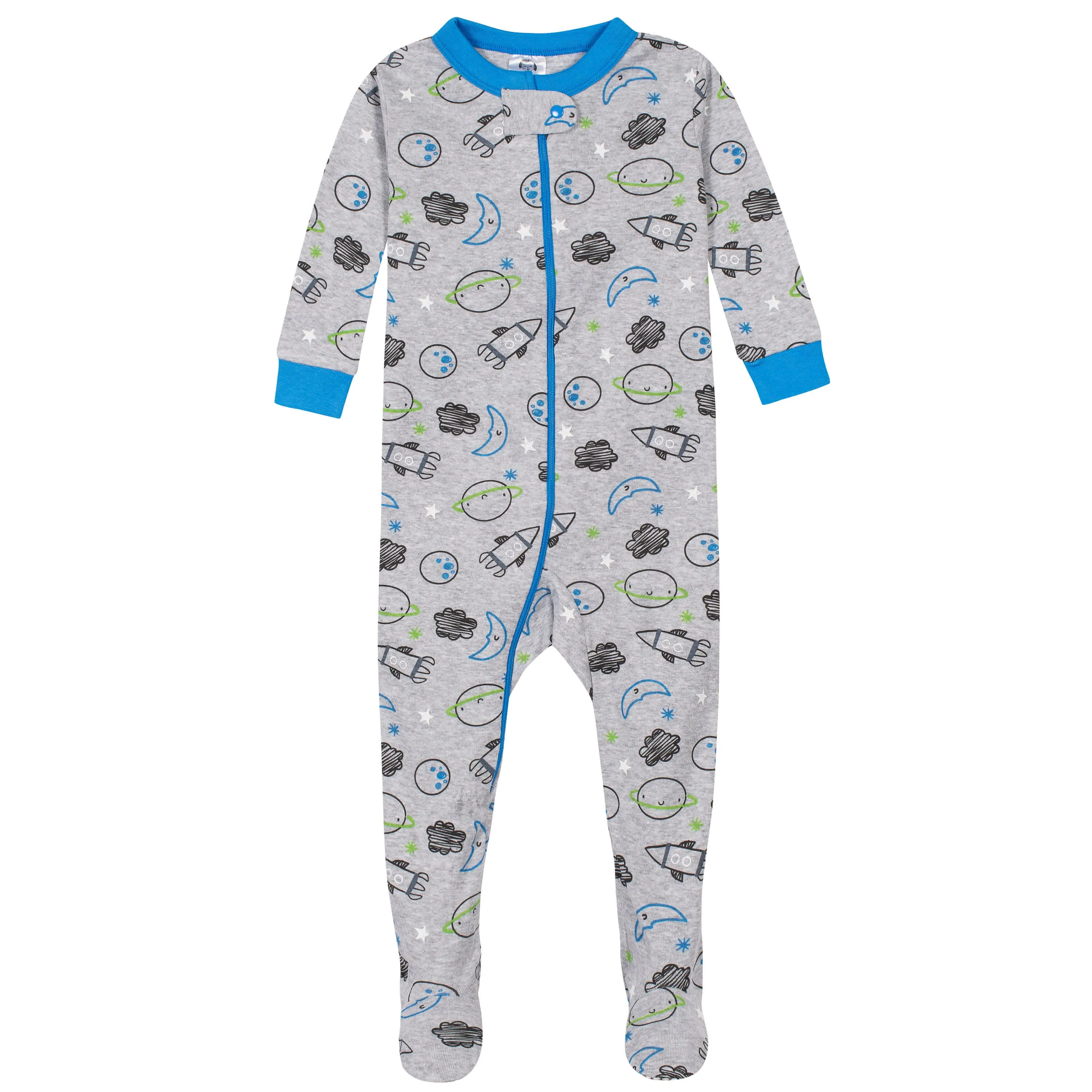 2-Pack Baby & Toddler Boys Space Snug Fit Footed Cotton Pajamas