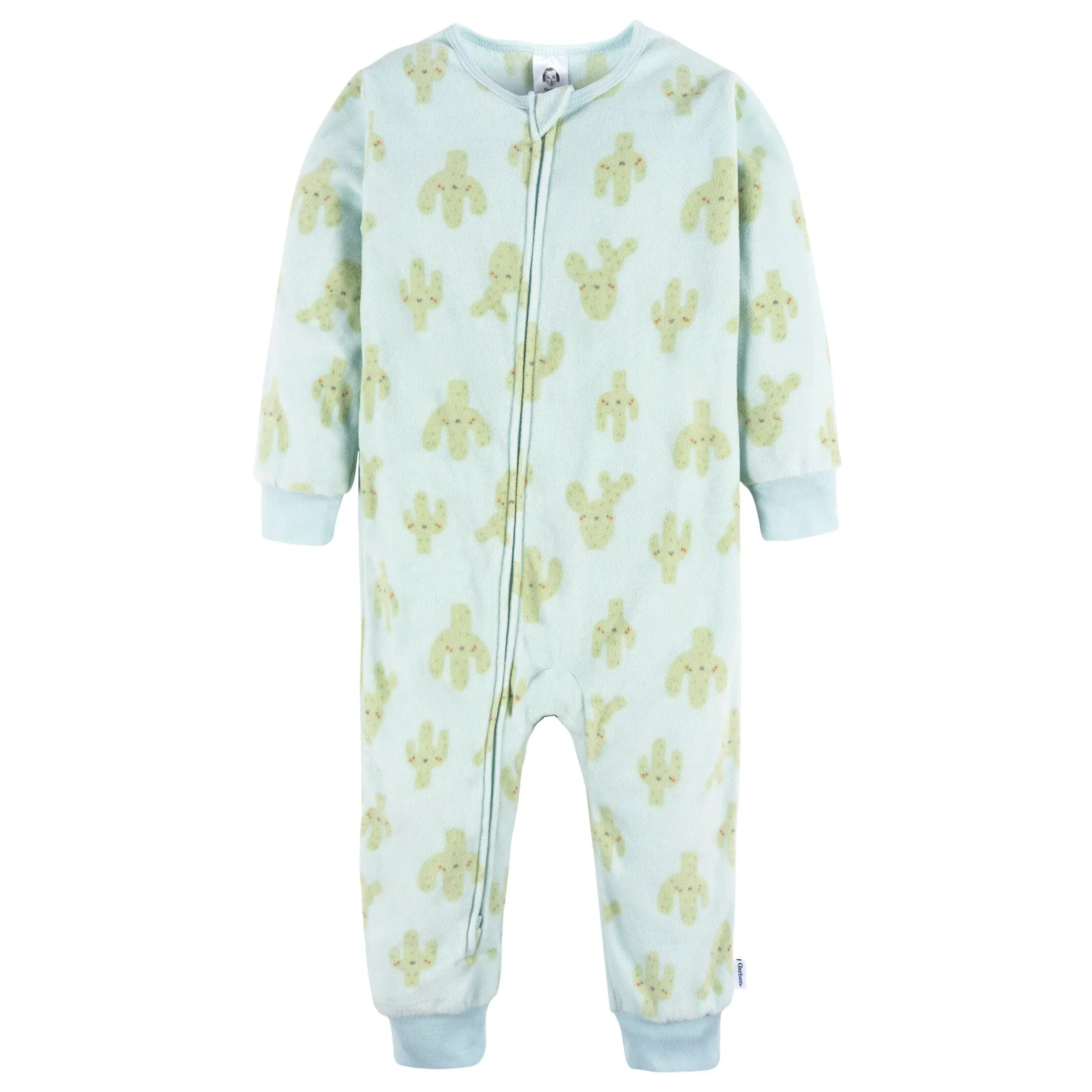 3-Pack Infant & Toddler Neutral Cactus Footless Fleece Pajamas