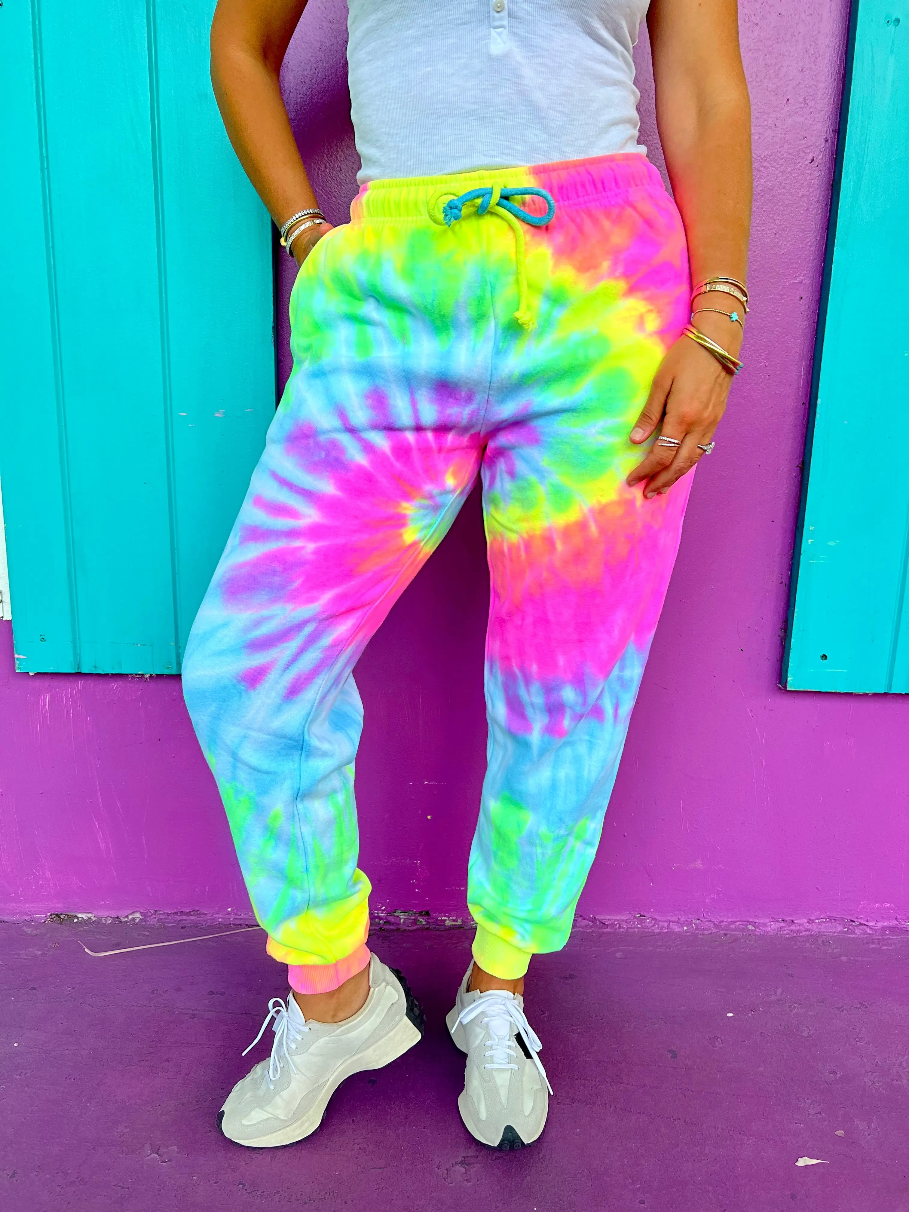 Aqua Swirl Tie-Dye Joggers