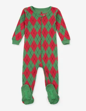 Baby Footed Argyle Print Pajamas