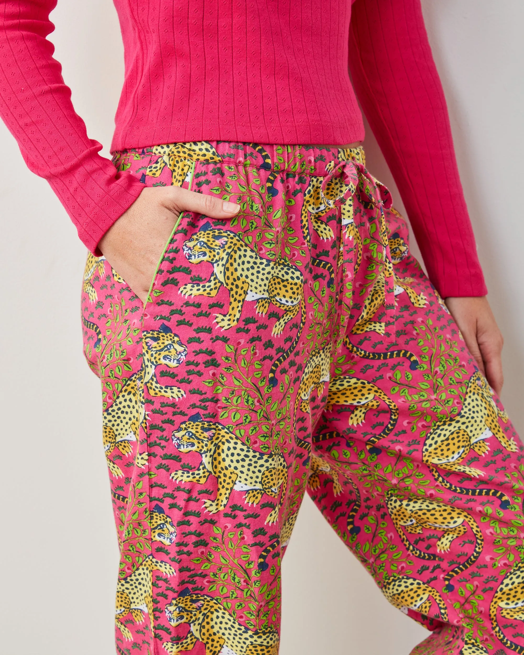 Bagheera - Lightweight Flannel PJ Pants - Hot Pink