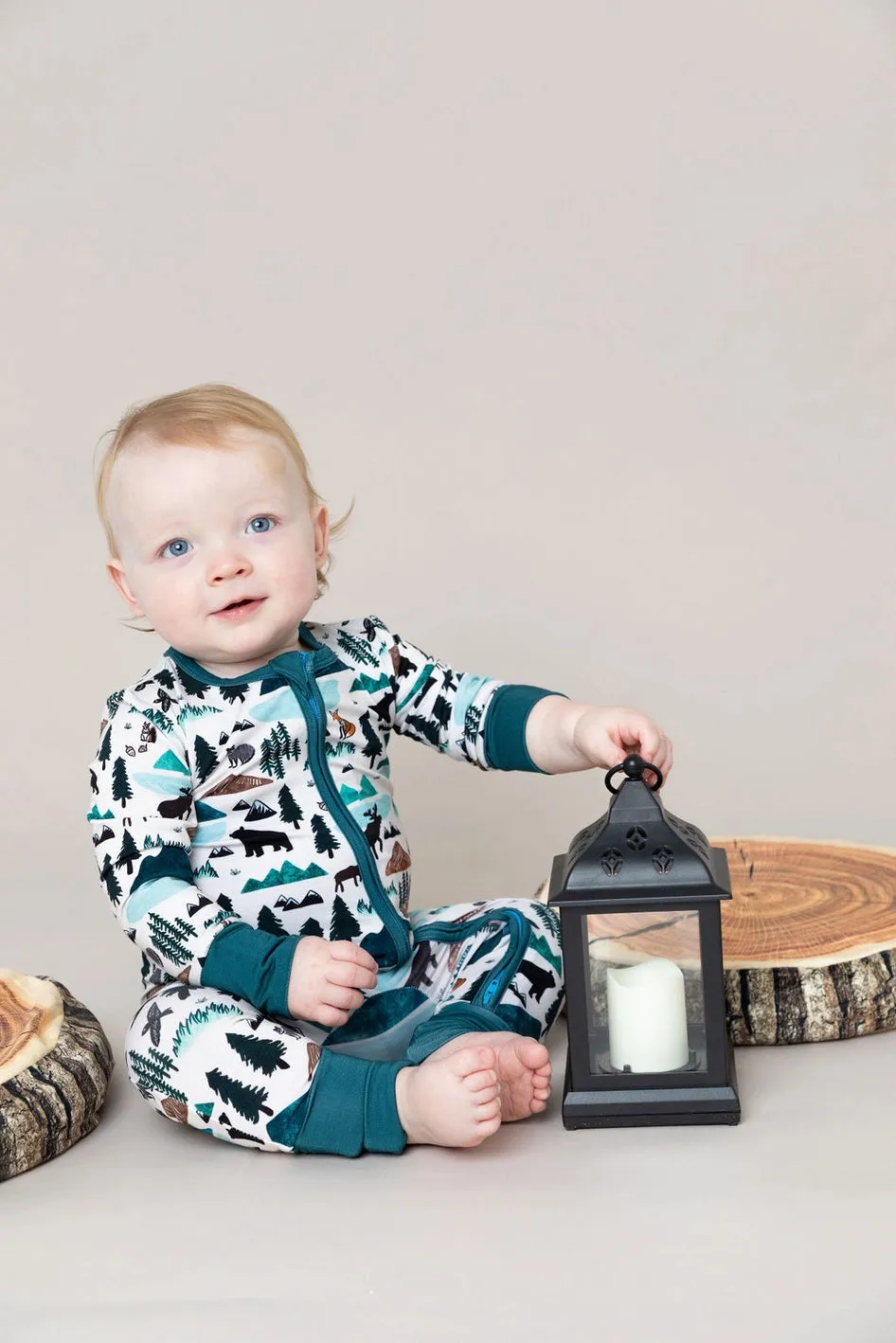 Bird & Bean Bamboo Footless Romper - In to the Wild