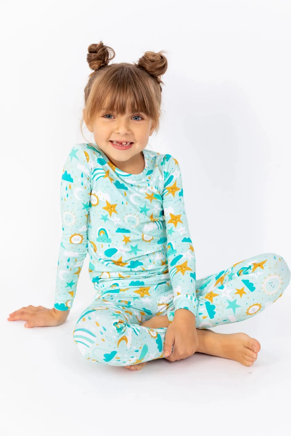 Bird & Bean Bamboo Long Sleeved PJ Set - Astro