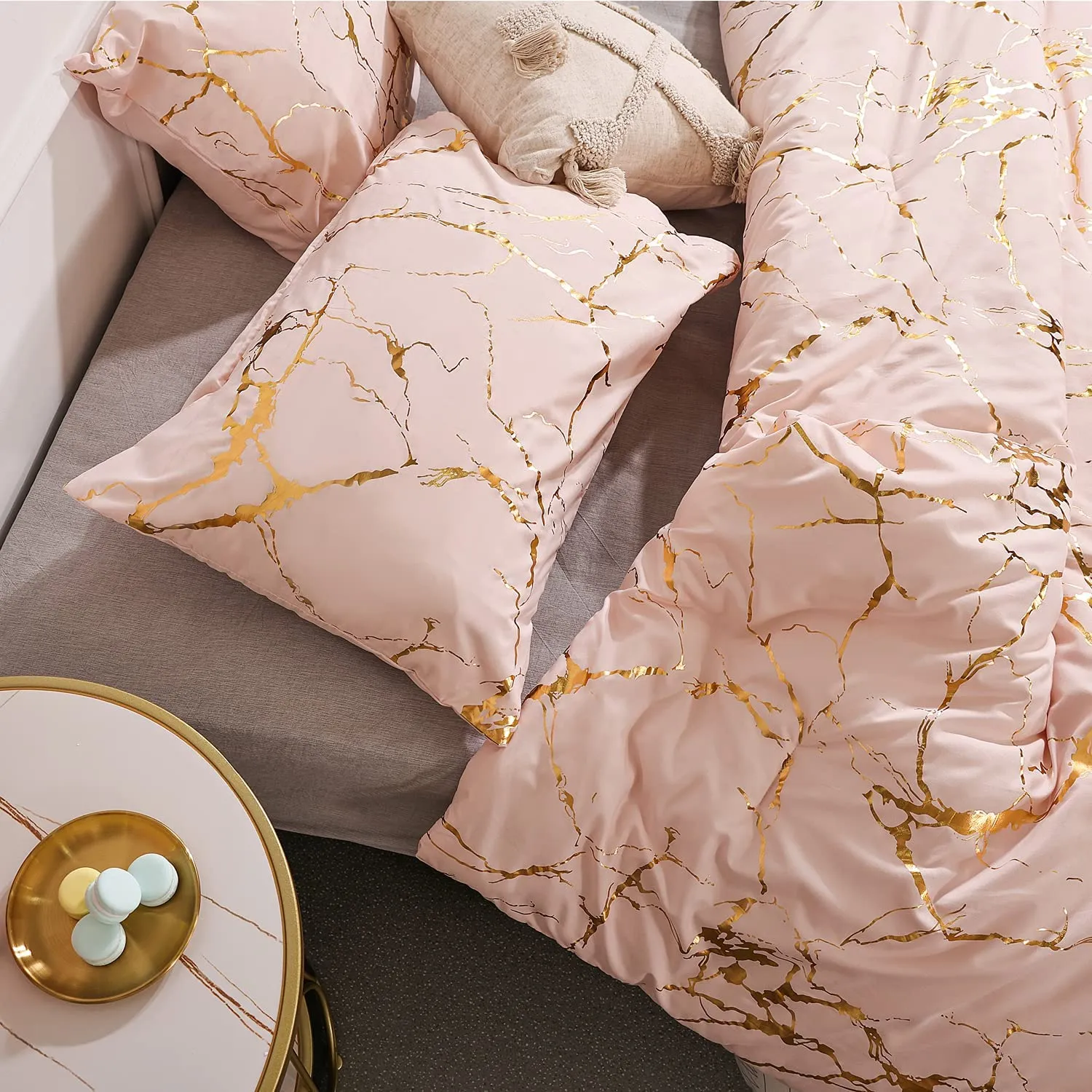 Blush Marble Bed Set