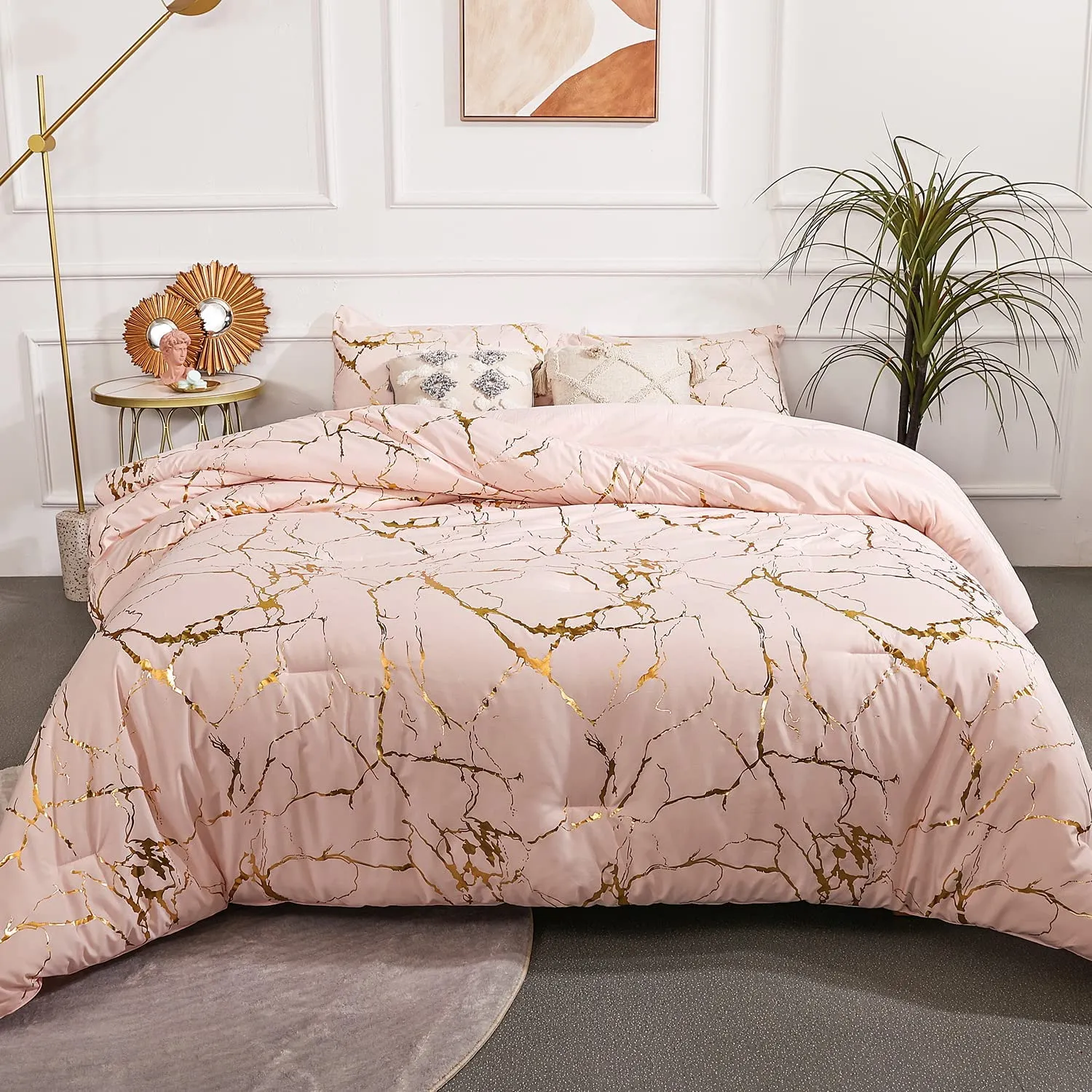 Blush Marble Bed Set