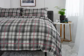 Brushed Cotton Grey Thompson Bedlinen Duvet Sets