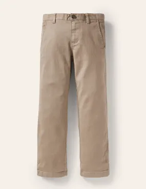 Chino Stretch Trousers-Nutty Brown