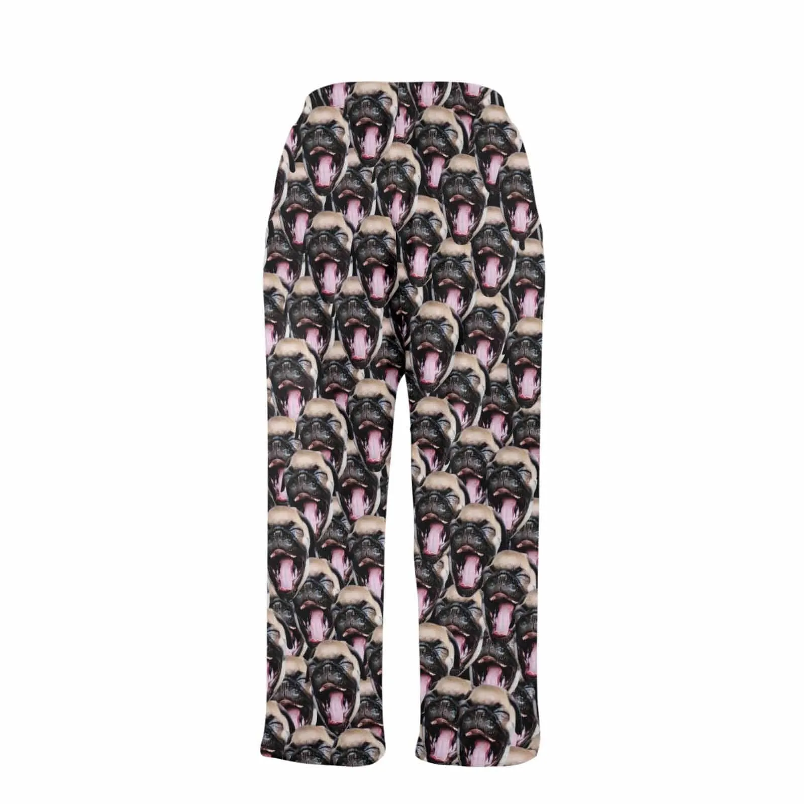 Coral Fleece Pajama Trousers-Custom Face Pet Dog Seamless Warm and Comfortable Sleepwear Long Pajama Pants For Men Women