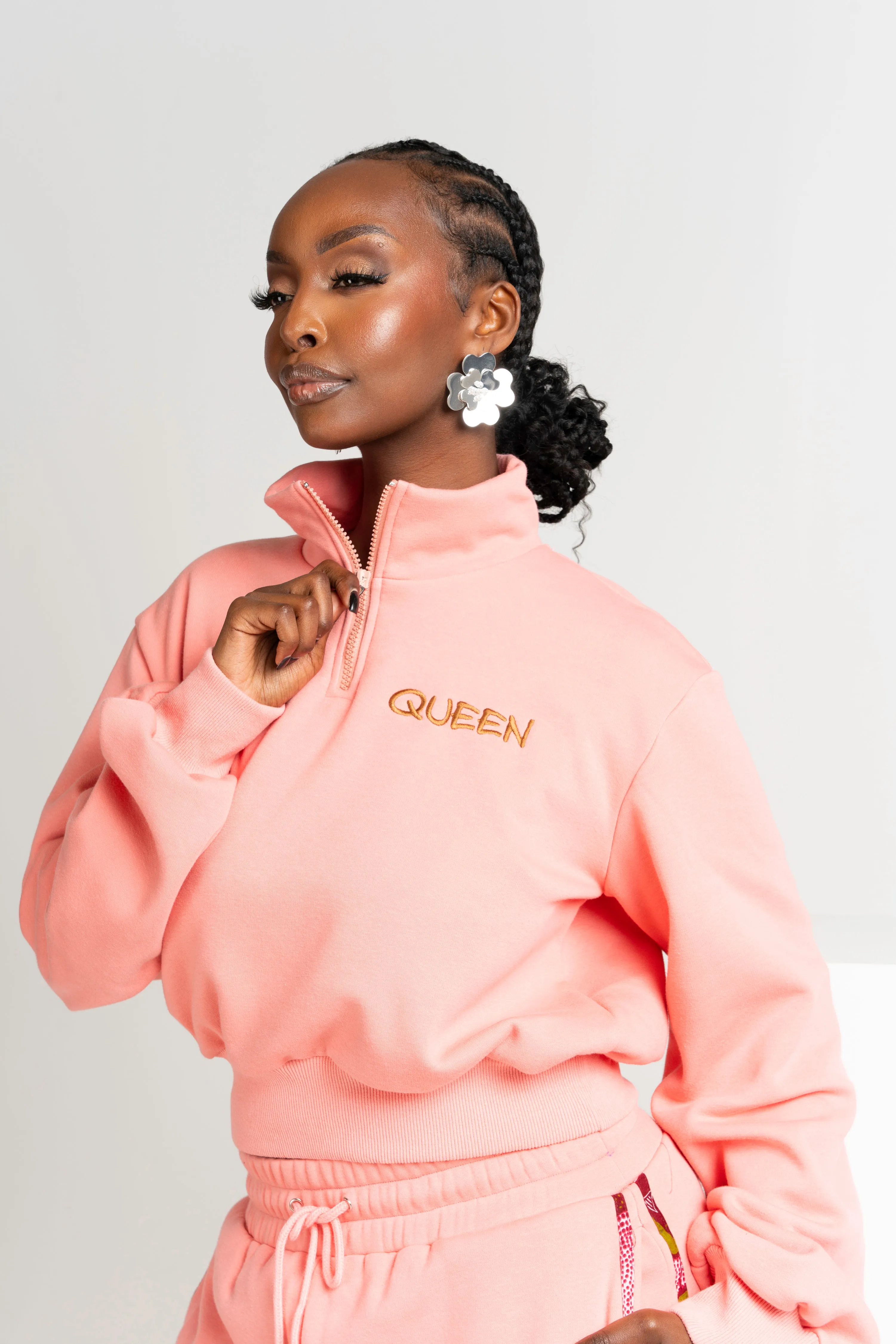 CORAL QUEEN Plush fleece JOGGER Set