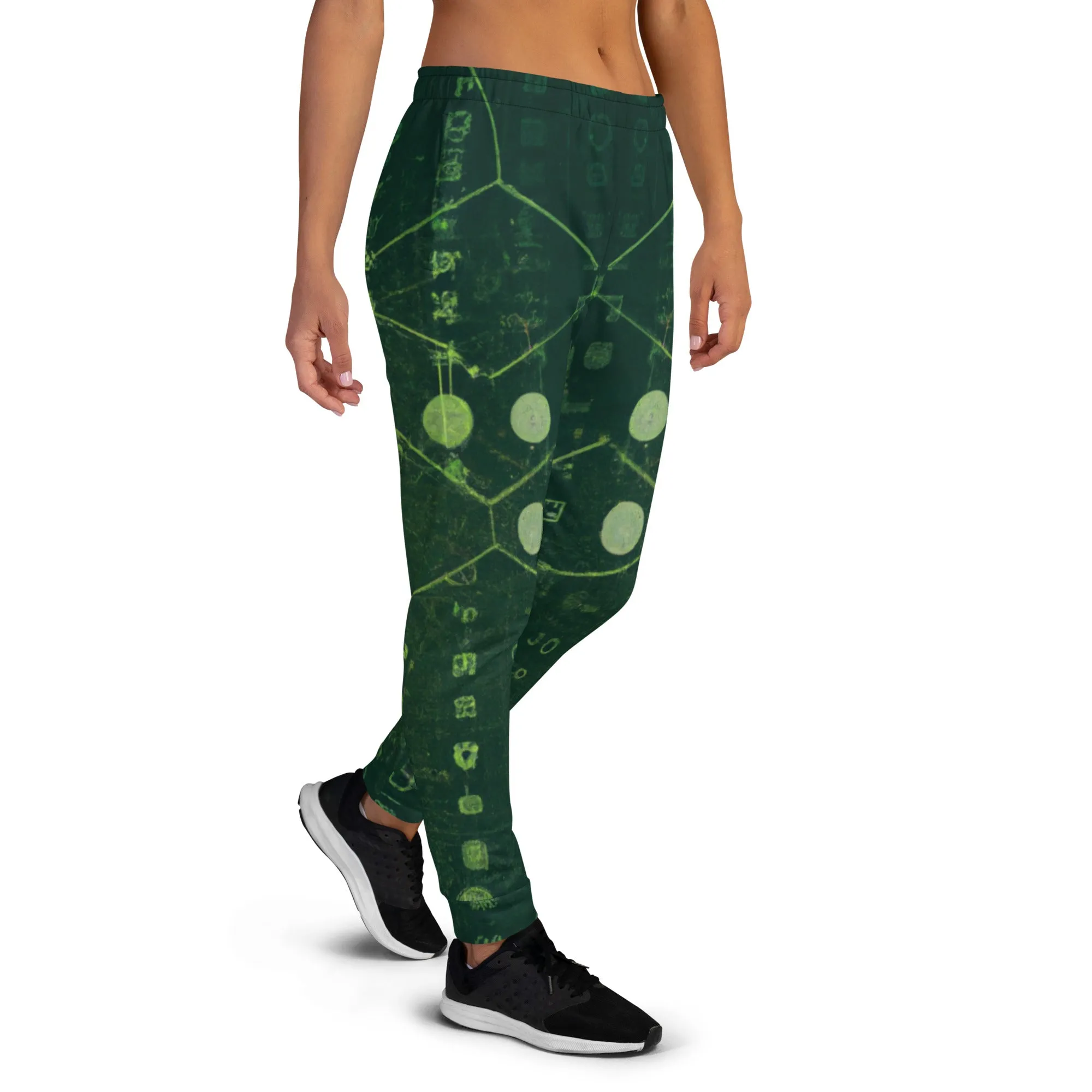 Eco-Friendly Dark Green Joggers - Soft Fleece Sweatpants for Women - Sustainable Lounge Wear