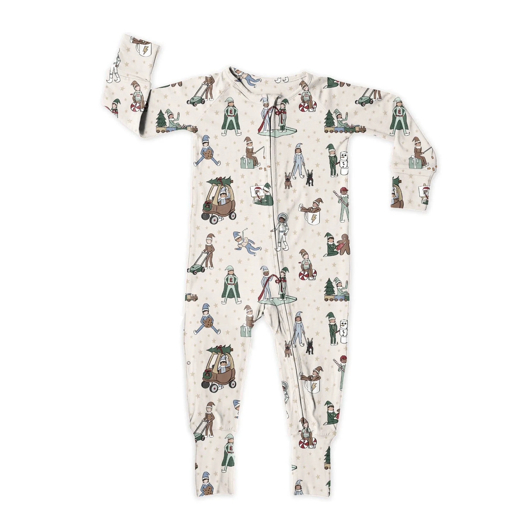 Elfie Zip Up Bamboo Pajamas