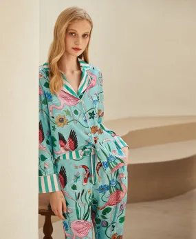 Flamingo/Koi Turquoise Pajamas