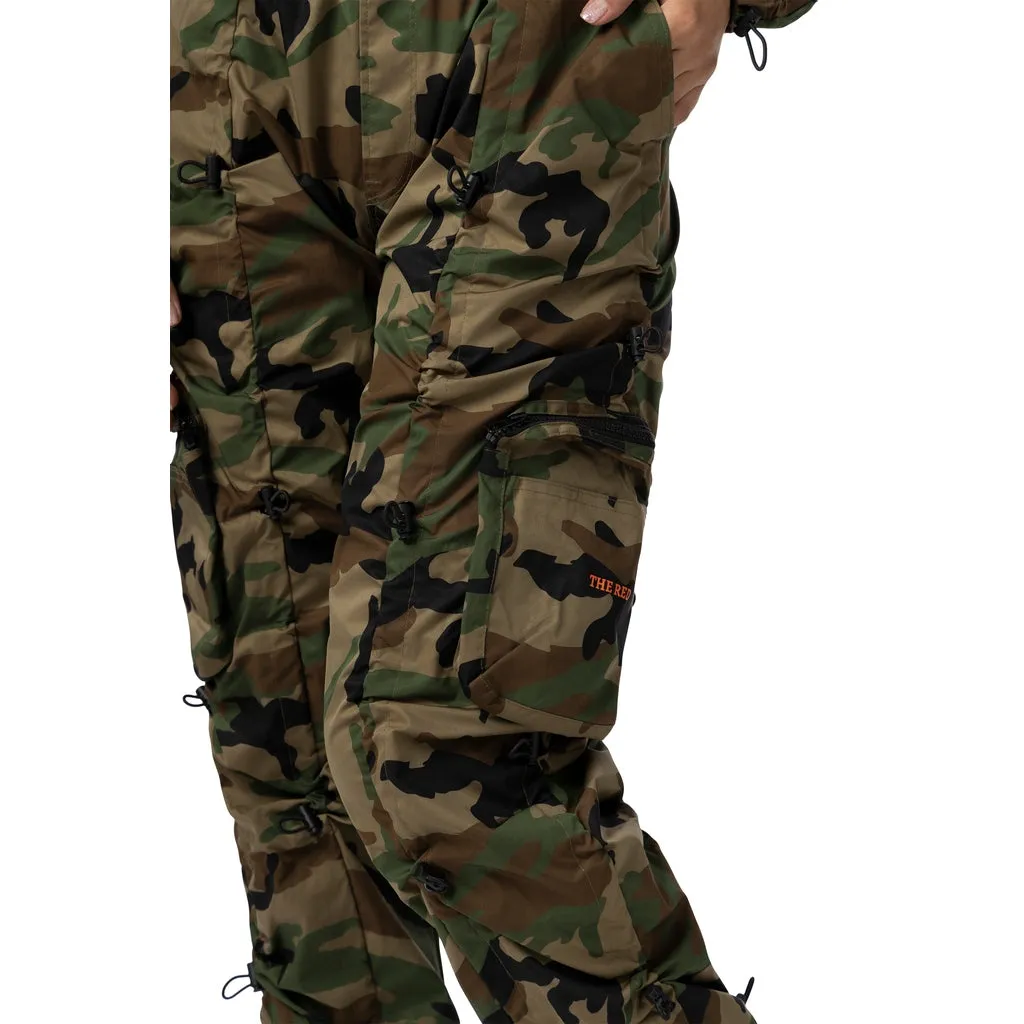 High Rise Multi Bungee Joggers - Wood Camo