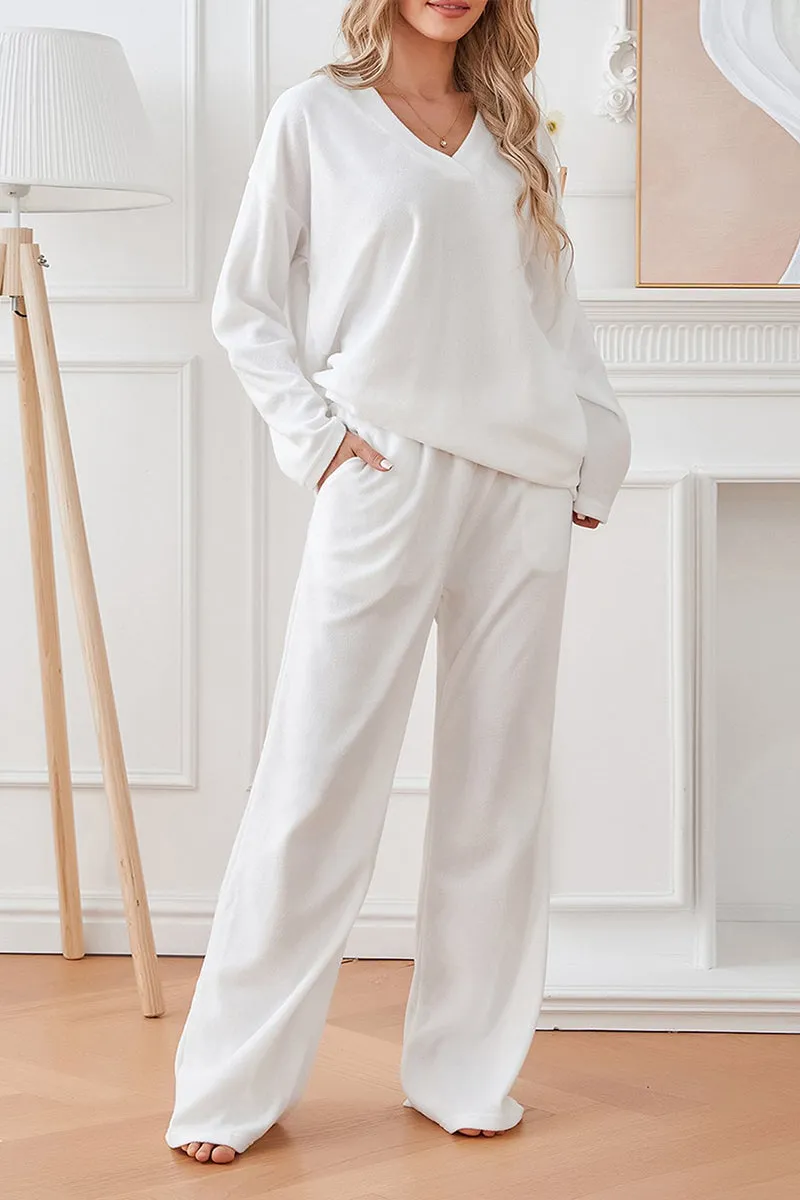 HUS1084 Cozy Dream Fleece Loungewear Set