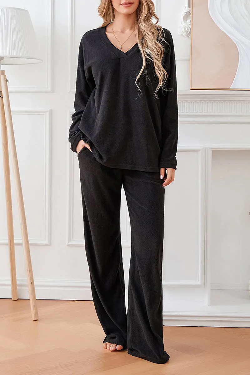 HUS1084 Cozy Dream Fleece Loungewear Set