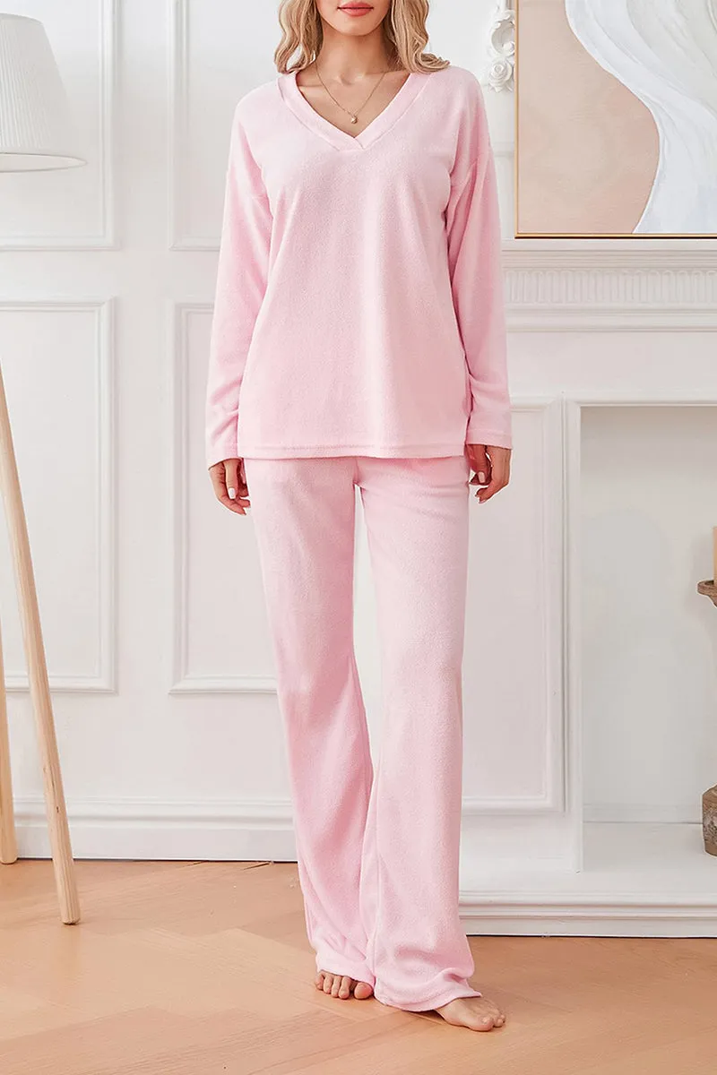 HUS1084 Cozy Dream Fleece Loungewear Set