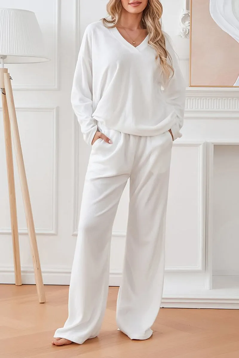 HUS1084 Cozy Dream Fleece Loungewear Set