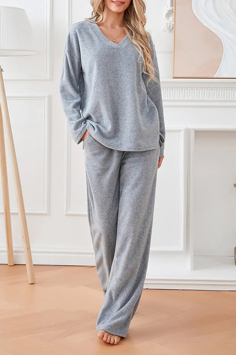 HUS1084 Cozy Dream Fleece Loungewear Set