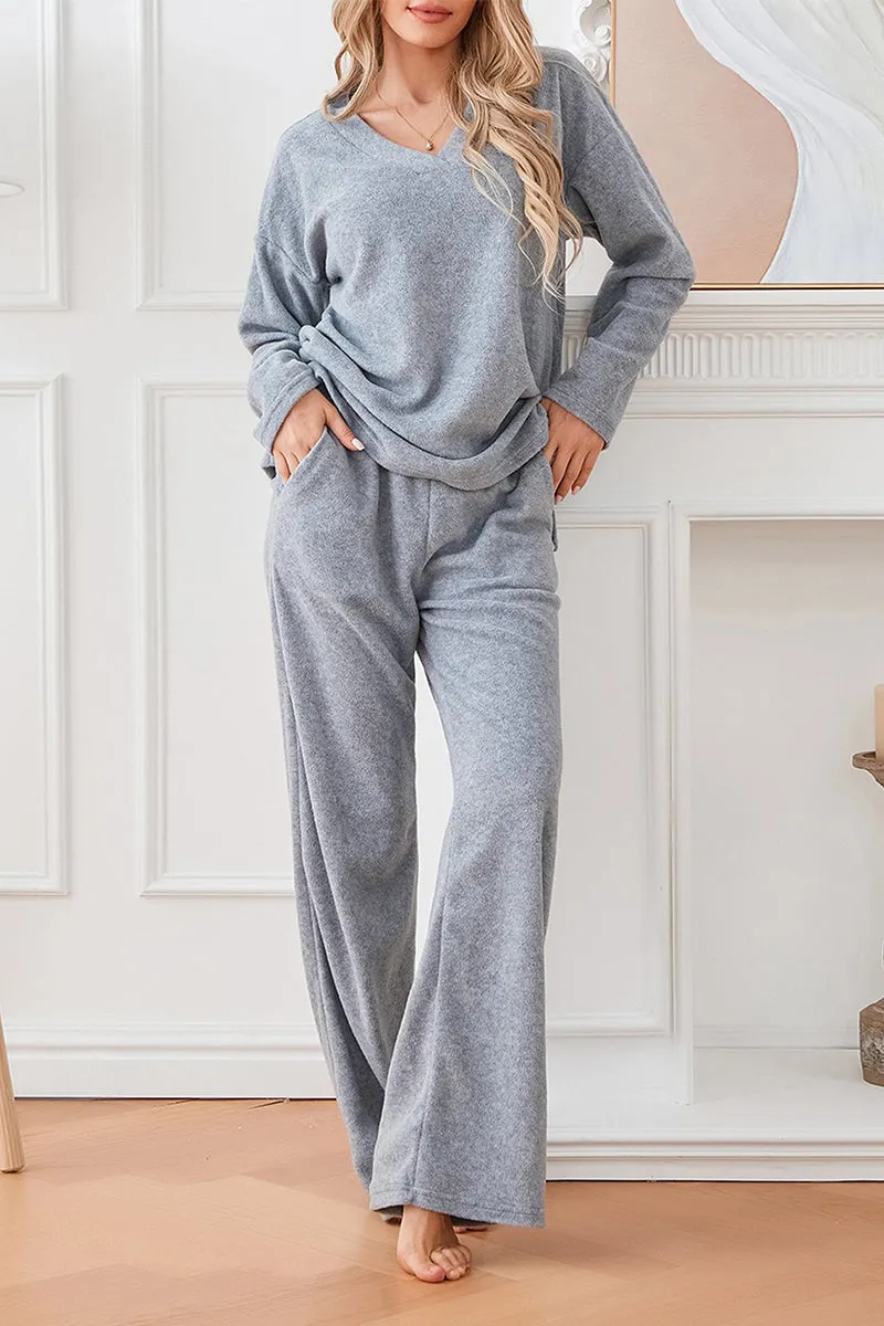 HUS1084 Cozy Dream Fleece Loungewear Set