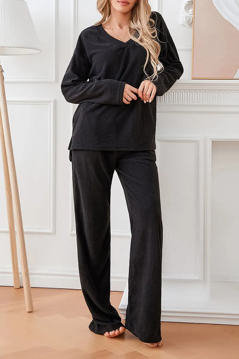 HUS1084 Cozy Dream Fleece Loungewear Set