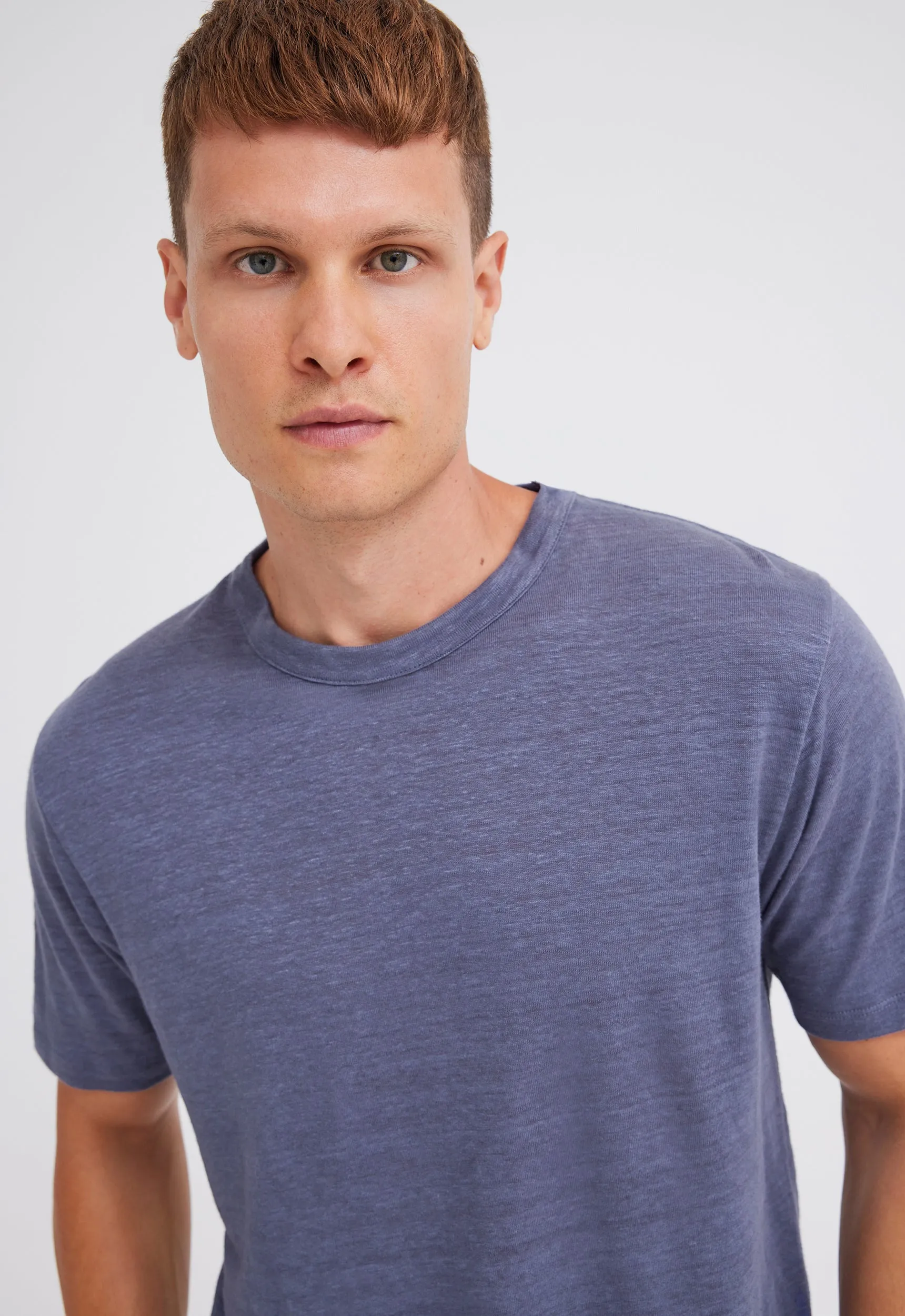 Line Linen Tee - Penn Blue