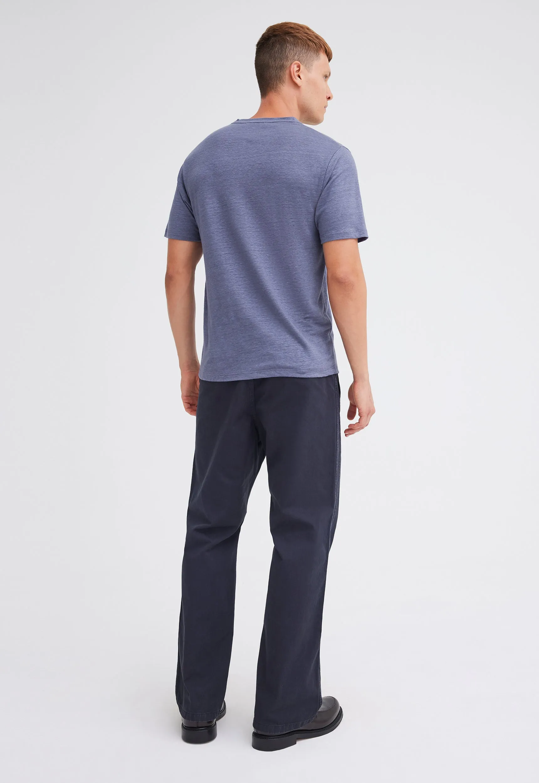 Line Linen Tee - Penn Blue