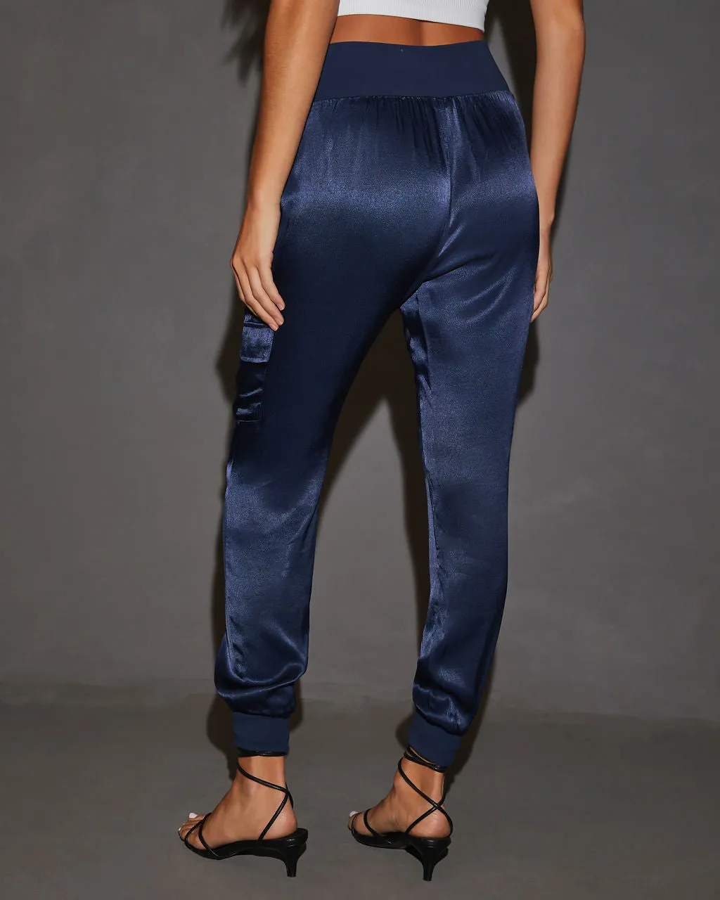 Luxe Look Satin Pocketed Joggers