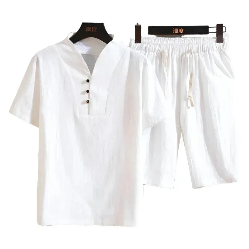 Mandarin Collar Lightweight Summer Sets