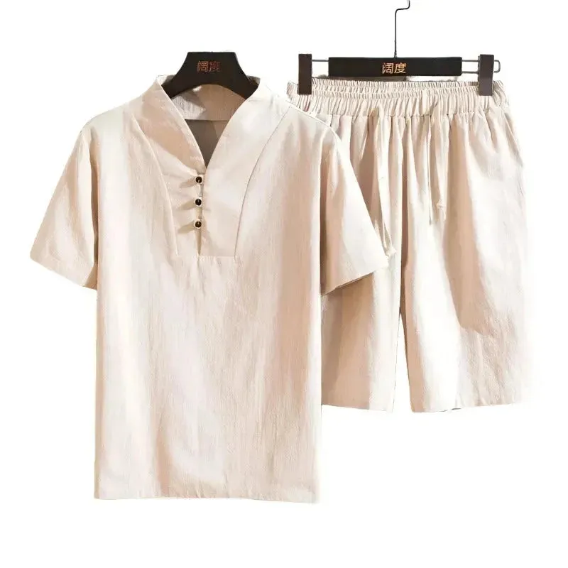 Mandarin Collar Lightweight Summer Sets