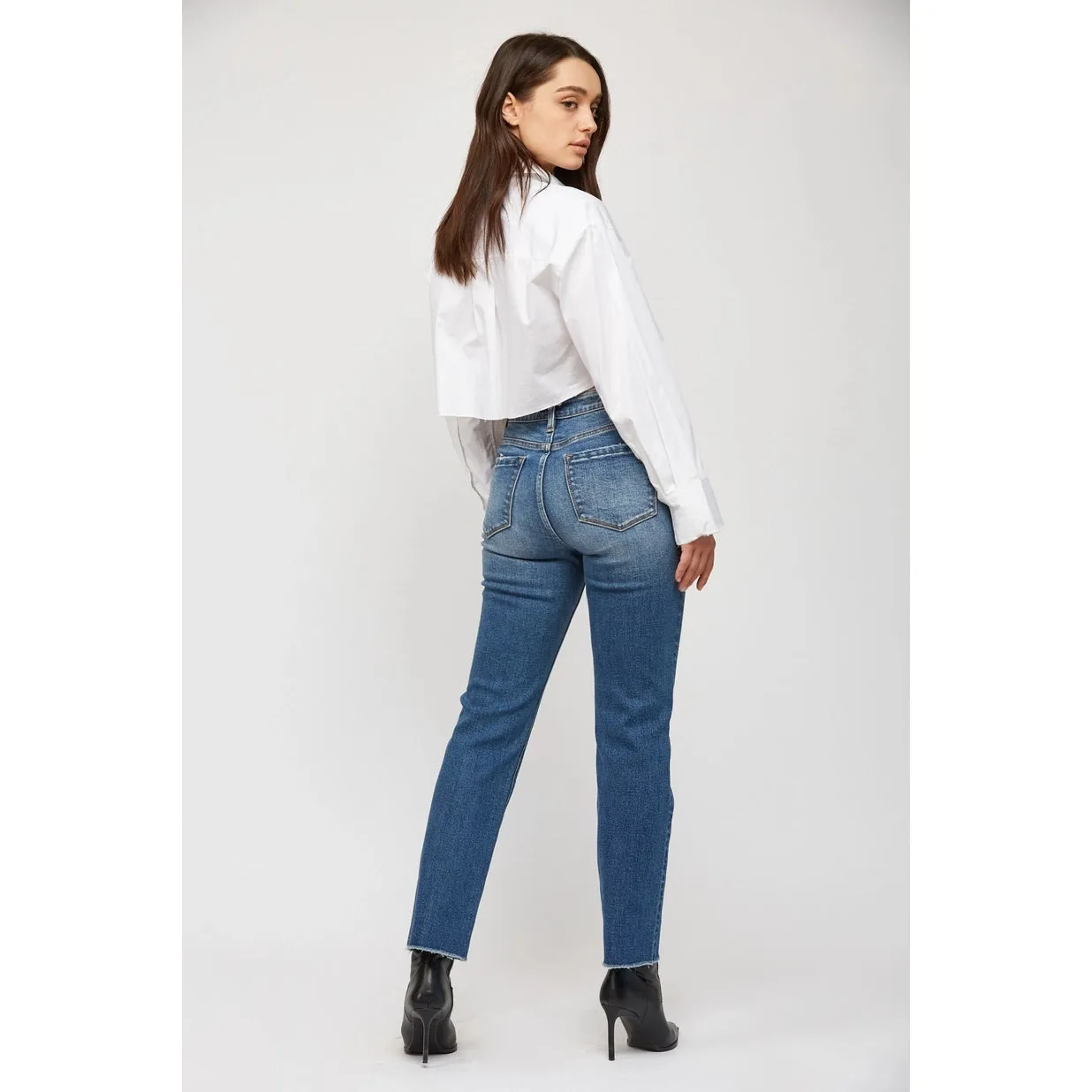 Mica Denim Super High Rise Straight Leg