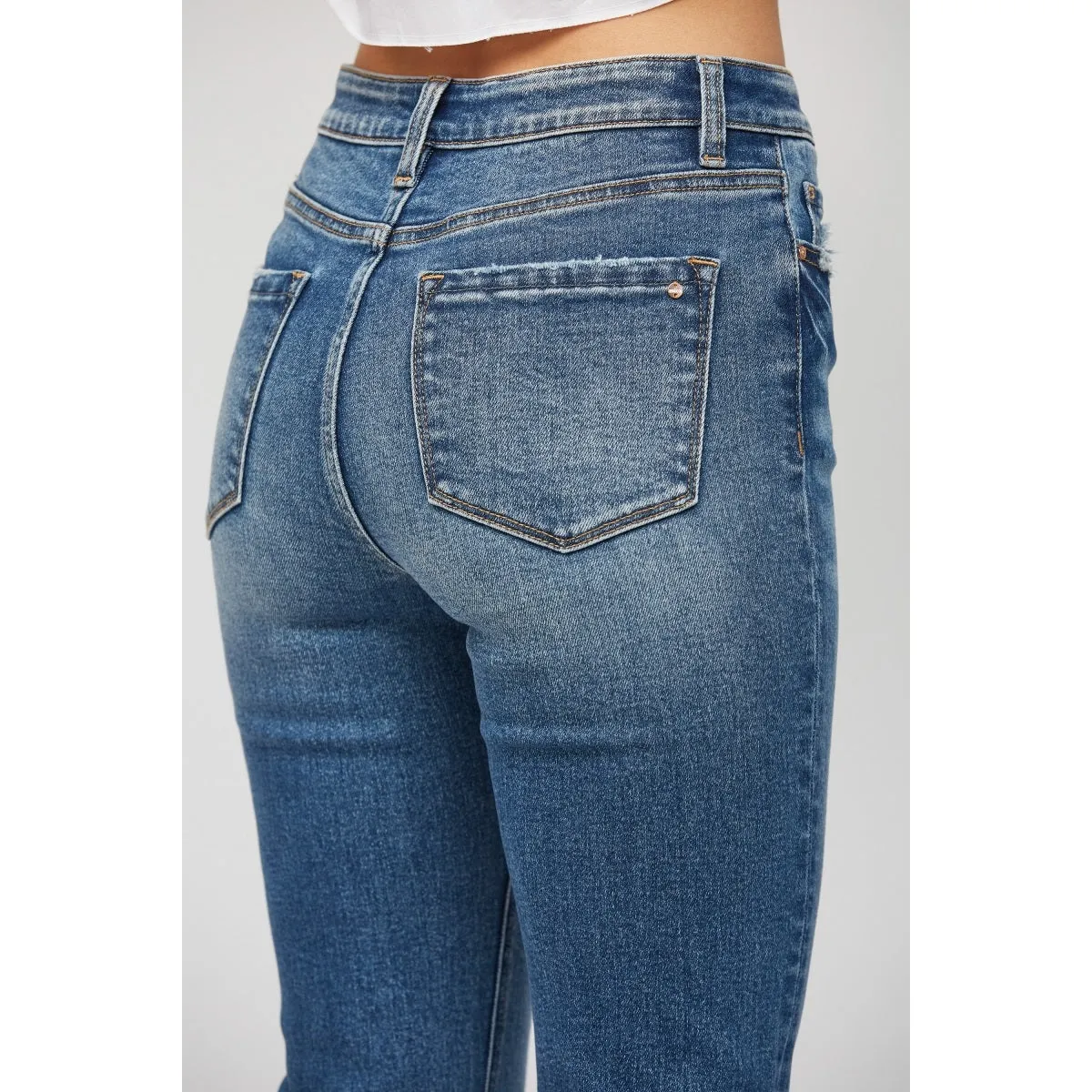 Mica Denim Super High Rise Straight Leg