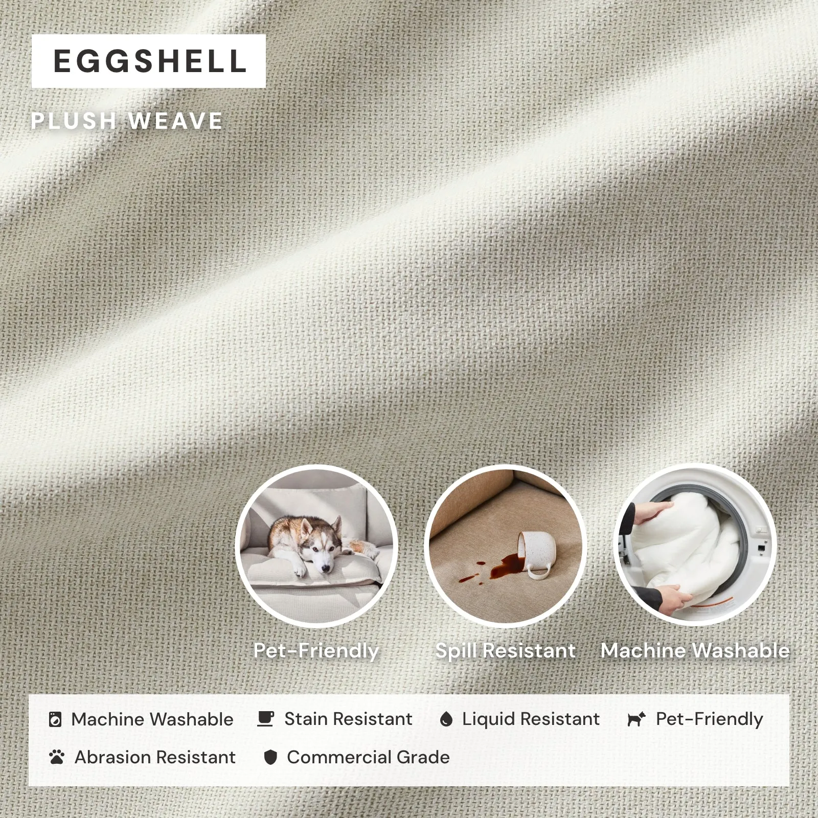 Modular Performance 2-Seater in Eggshell | Relaxed Blend