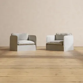 Modular Performance Armchair Set in Cloud | Relaxed Blend