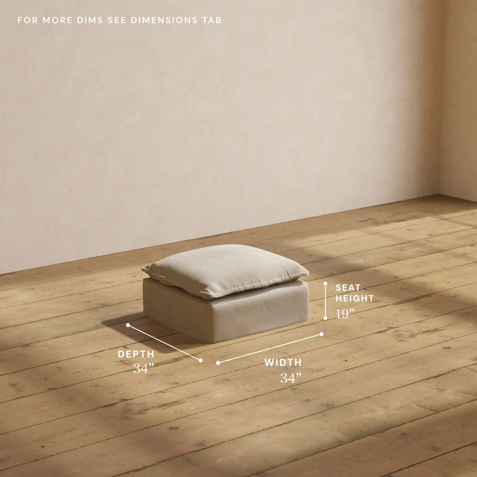 Modular Performance Ottoman in Dune | Relaxed Blend