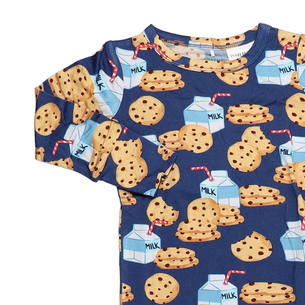 Posh Peanut Long Sleeve Pajamas Milk and Cookies