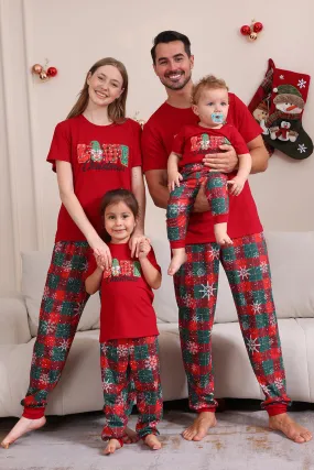 Red Merry Christmas Family Pajama Sets