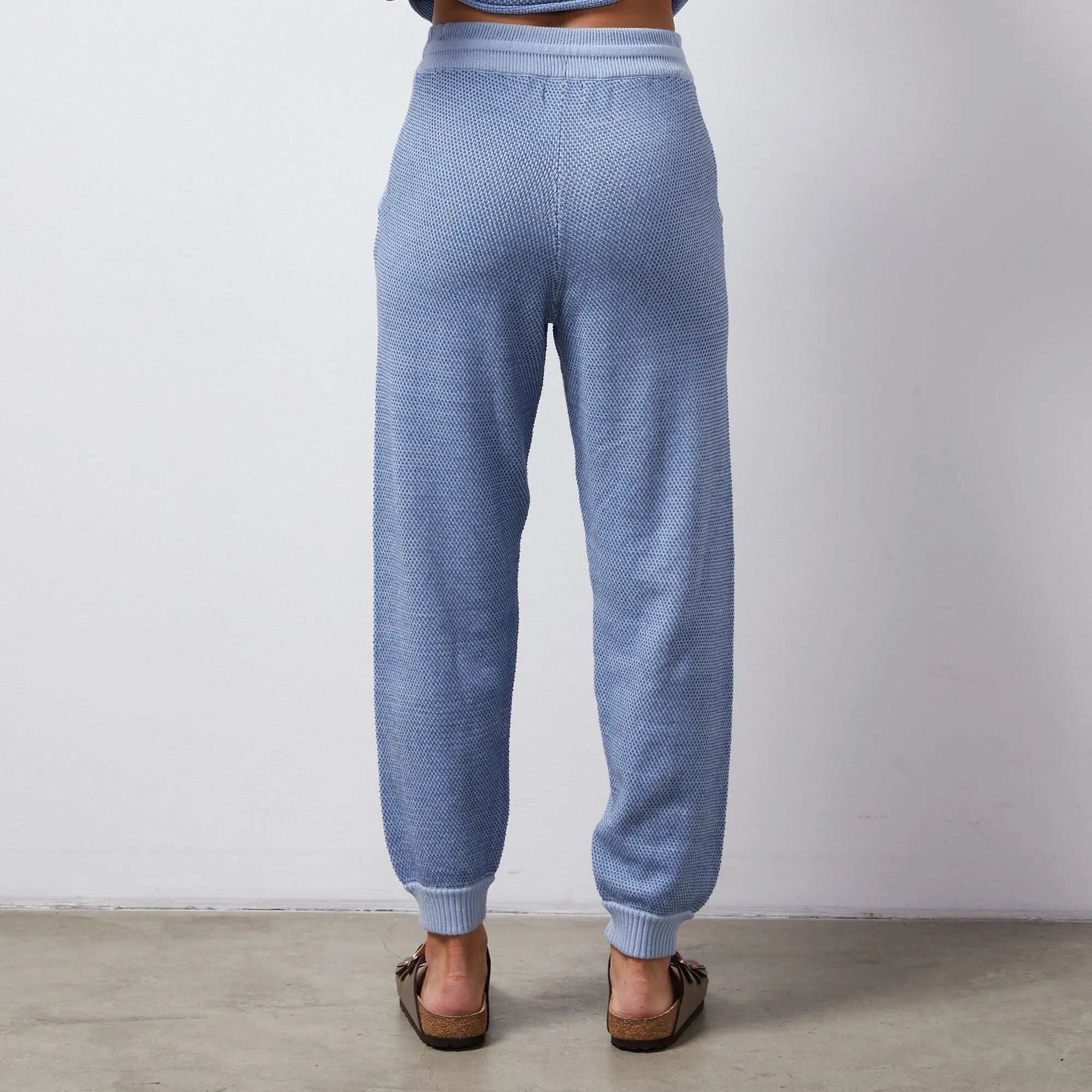 Soft Knit Textured Cuffed Jogger