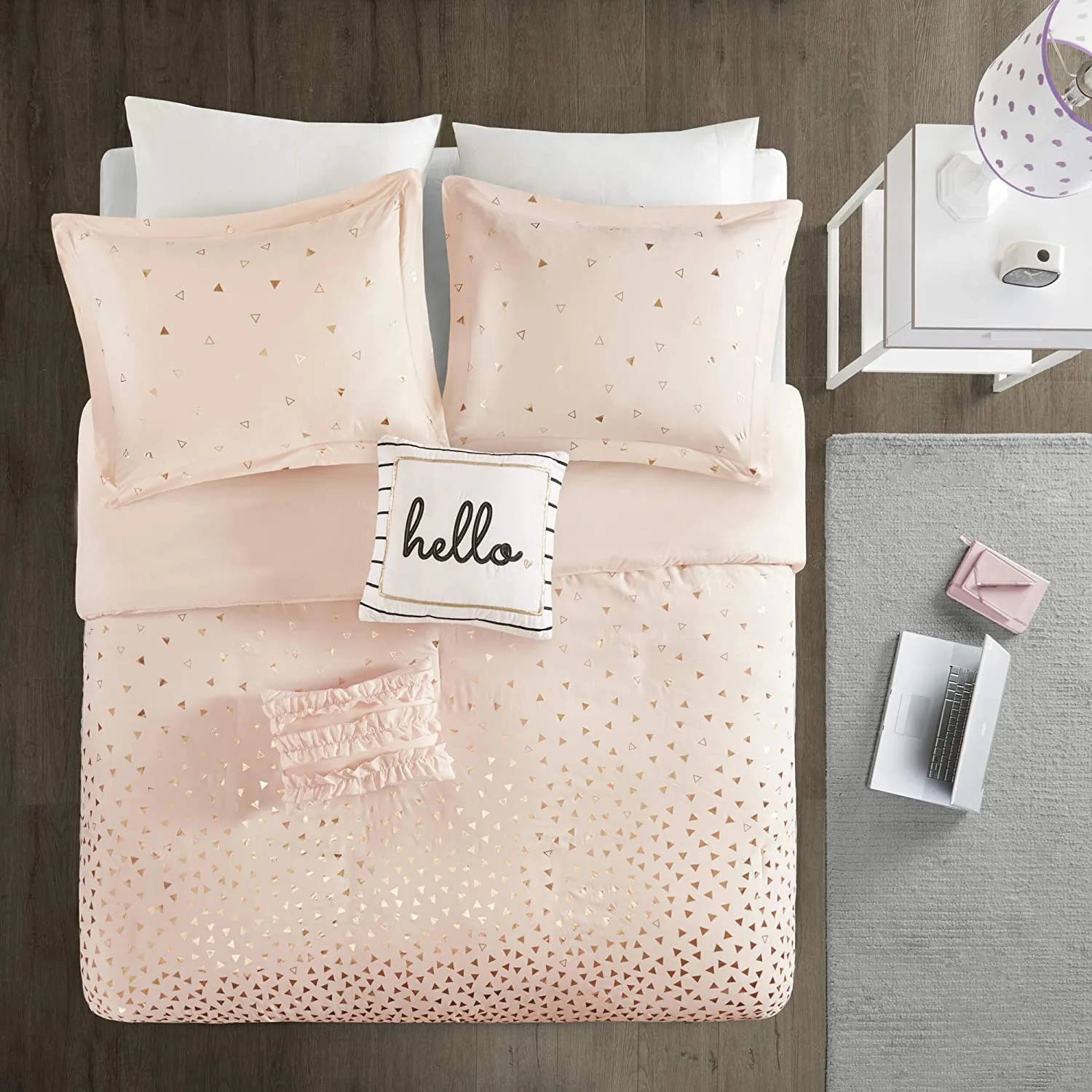 The Metallic Rose Gold Bed Set