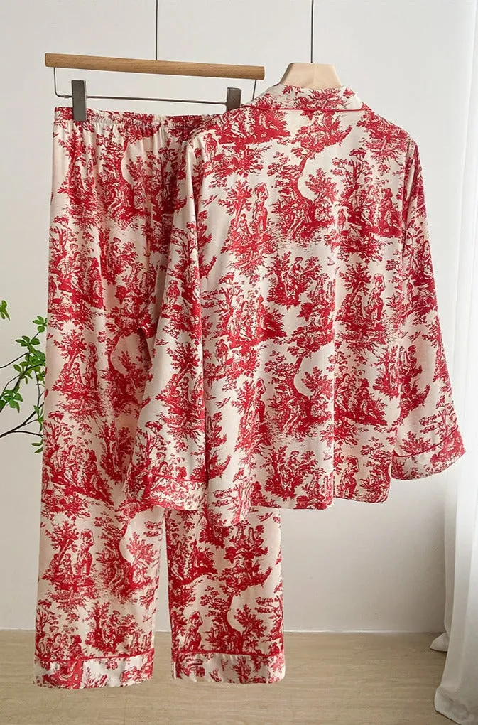 Toile Pajamas Trousers and Shirt