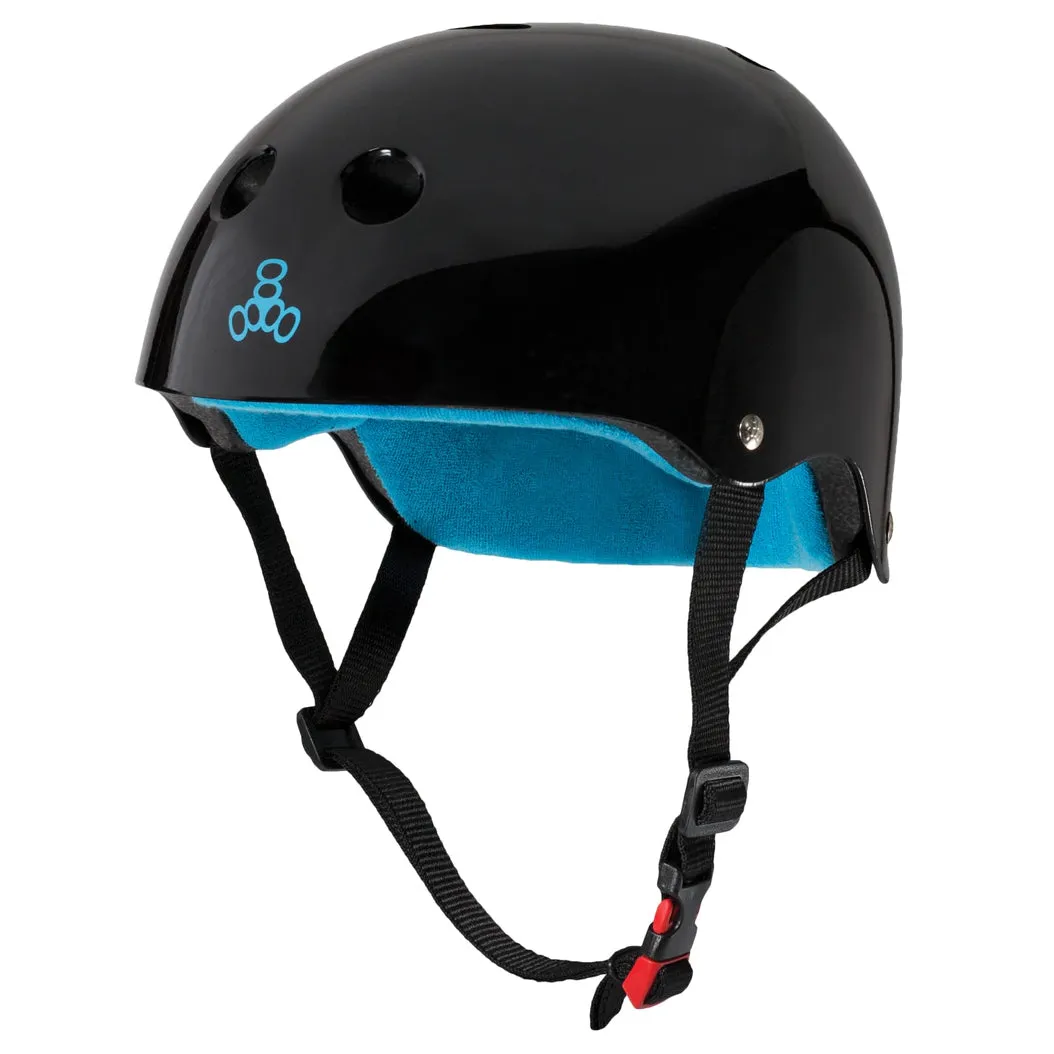 Triple Eight The Certified Sweatsaver Black Glossy Helmet