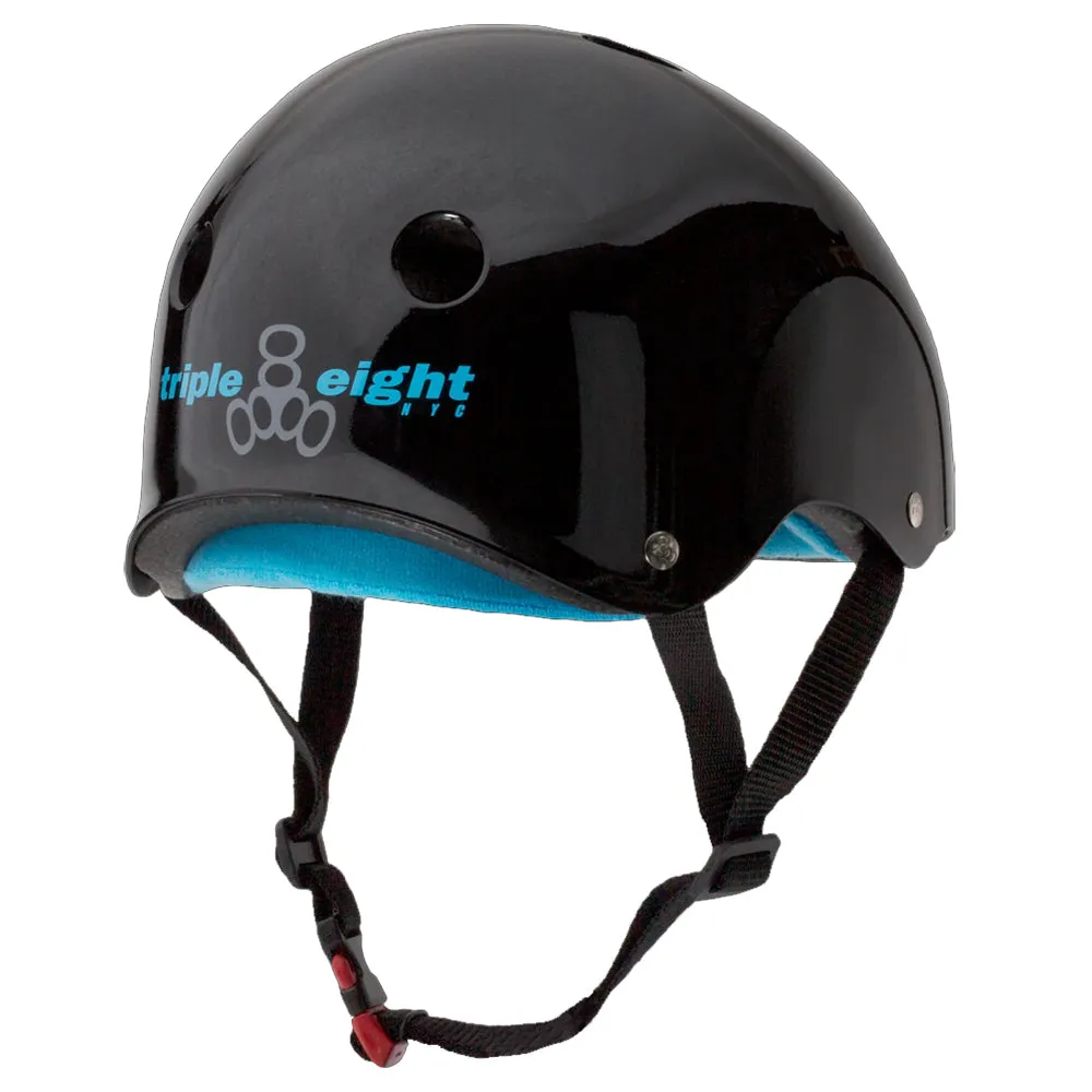 Triple Eight The Certified Sweatsaver Black Glossy Helmet