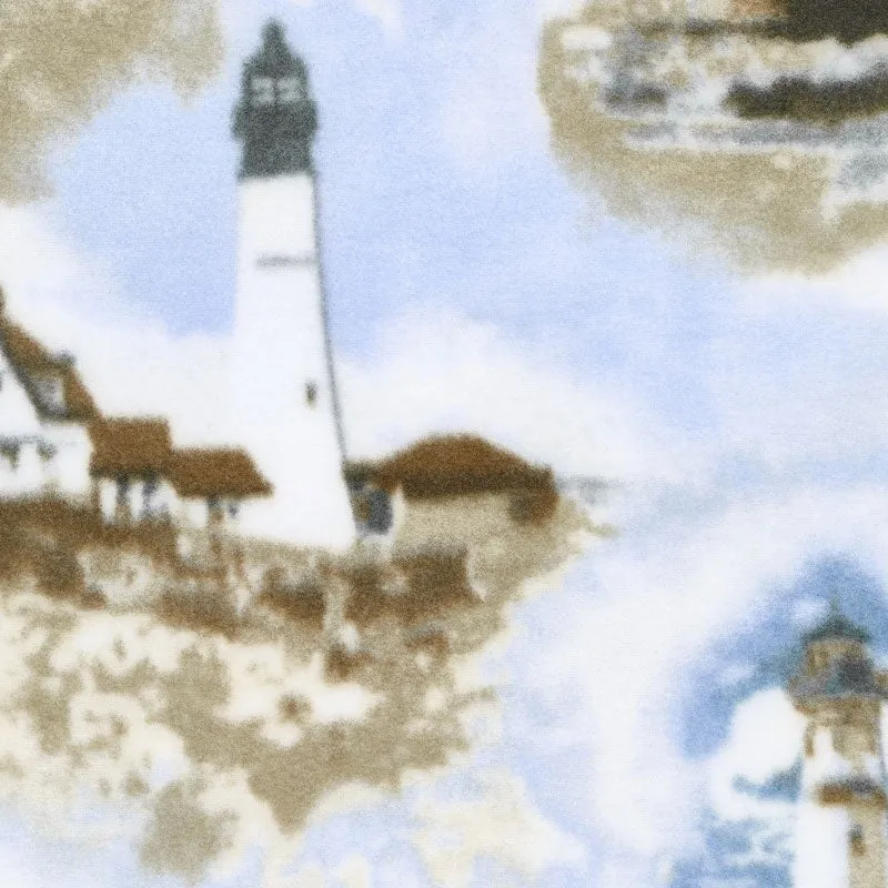 Winterfleece Prints Outdoor - Lighthouses Multi Fleece Yardage