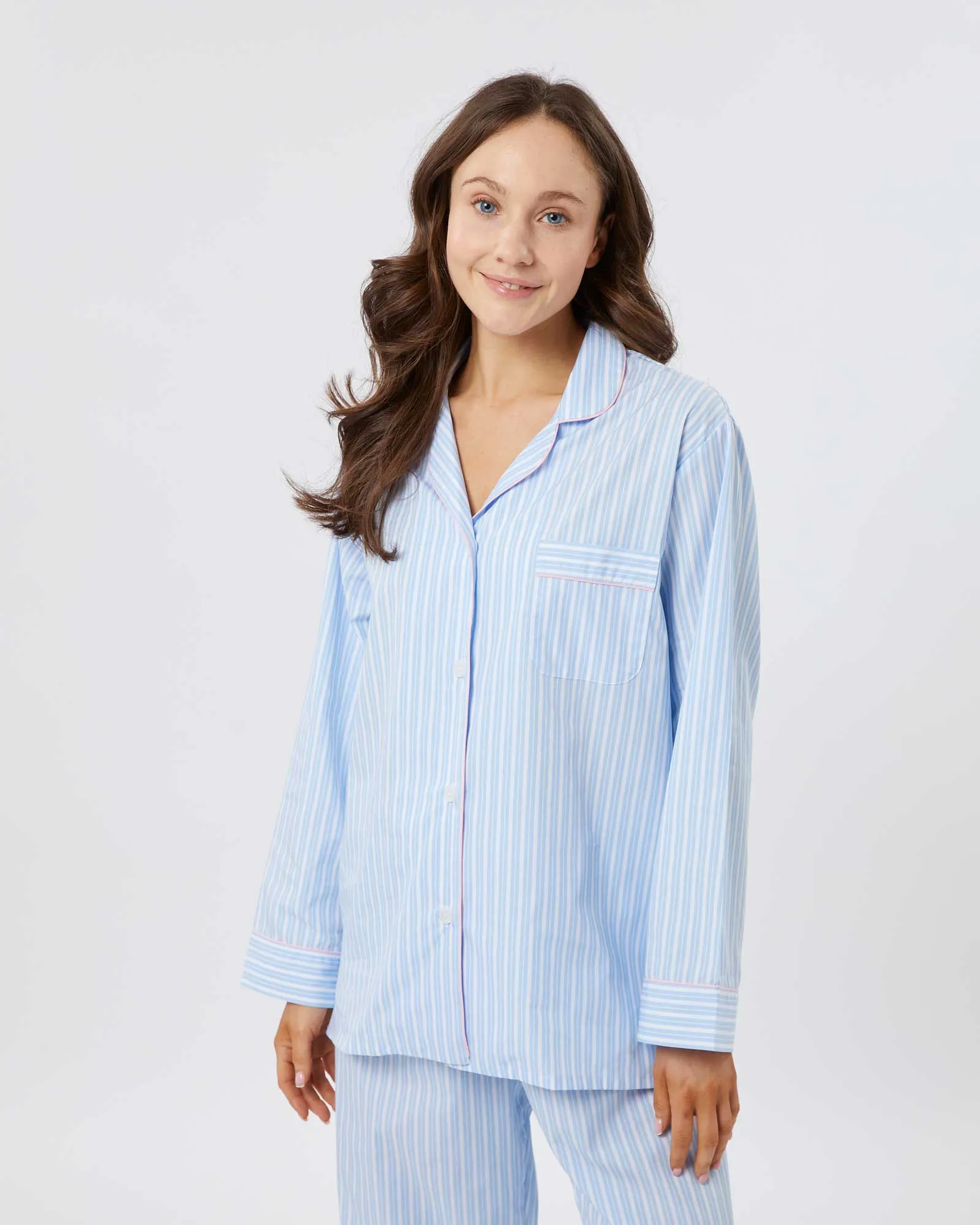 Women's Classic Cotton Pajamas - Lindley Stripe