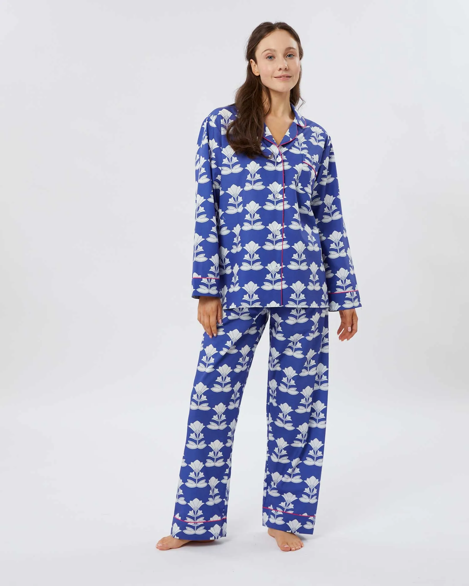 Women's Classic Cotton Pajamas - Sezincote Floral