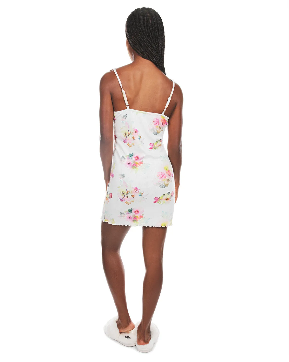 Women's Scalloped Edge Floral Chemise